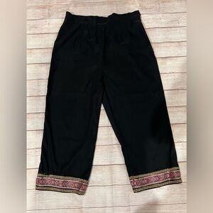 Focus 2000 capri pants with embellished bottoms size 16